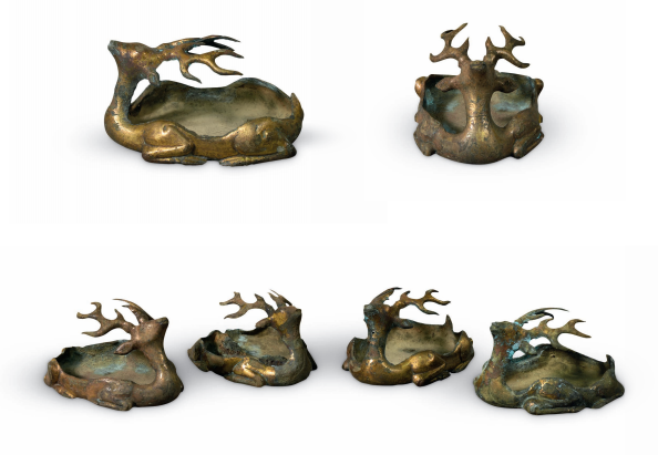 Deer-Shaped Gilded Bronze Matweights